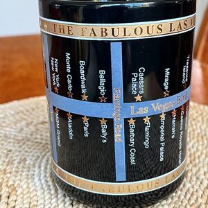 VTG Las Vegas Strip Coffee Mug Casino Hotel Resort Map Black with Gold 15 oz.